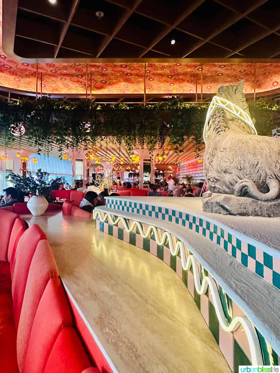 dining room at Bad Roman restaurant in New York City.