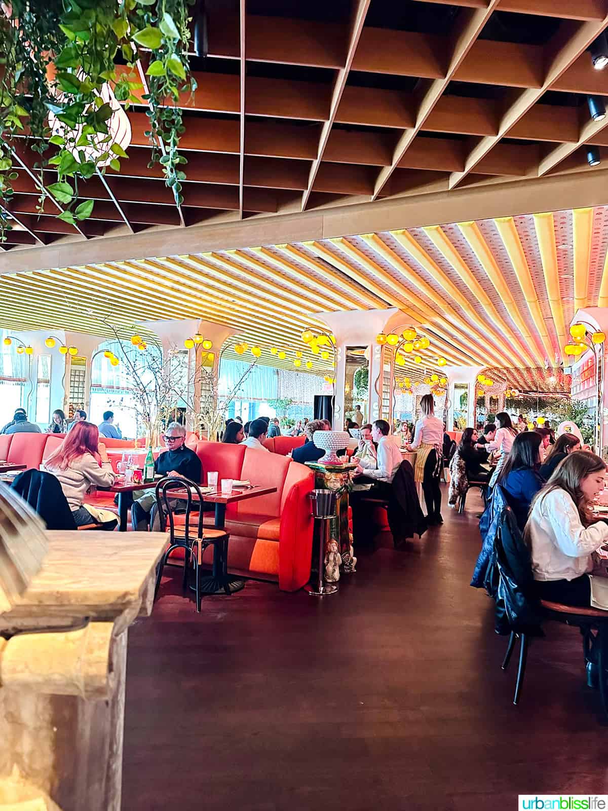 dining room at Bad Roman restaurant in New York City.