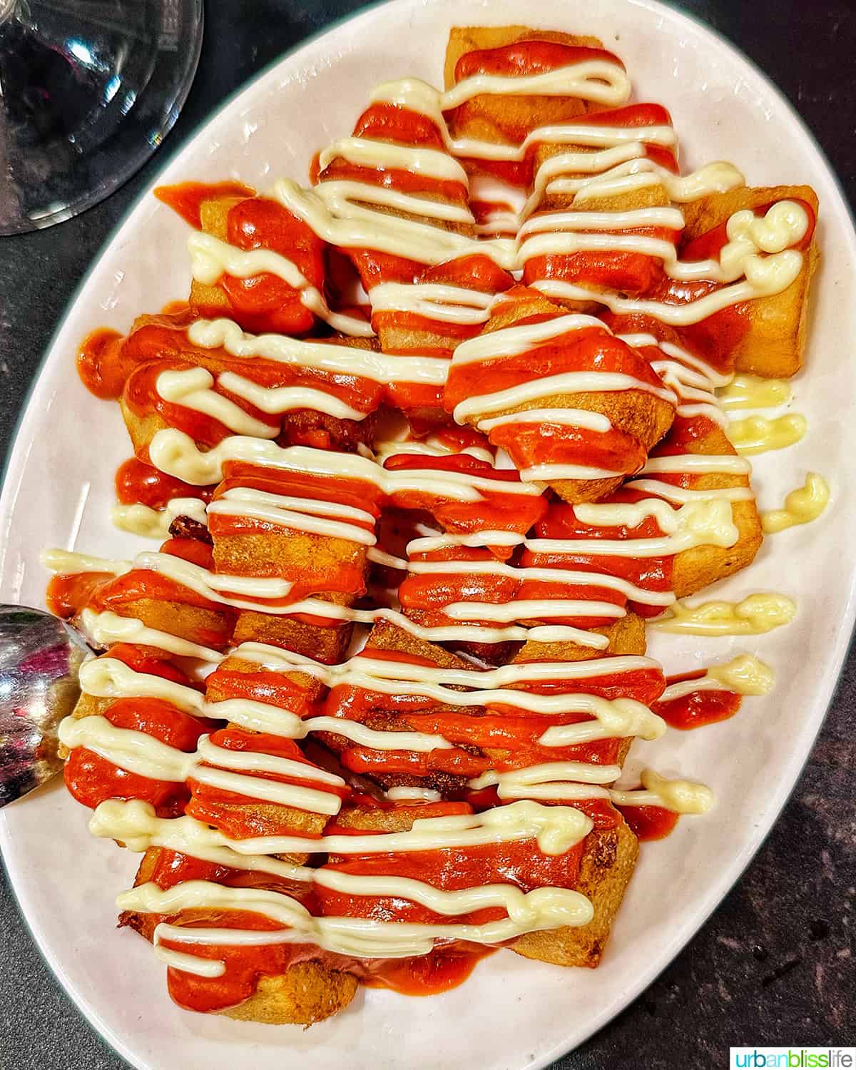 patatas bravas at Mercado Little Spain in NYC.