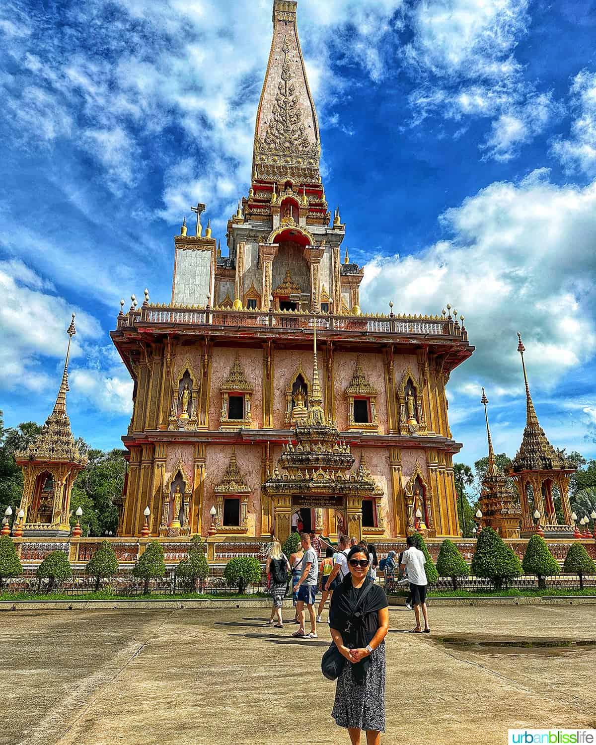 Marlynn Jayme Schotland at Wat Chalong Temple in Phuket Thailand.