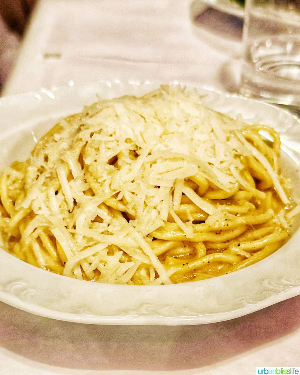 pasta with cheese at via carota nyc