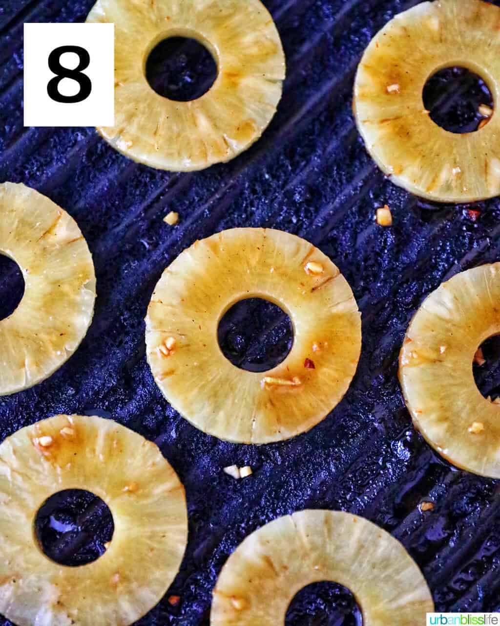 grilling pineapples.