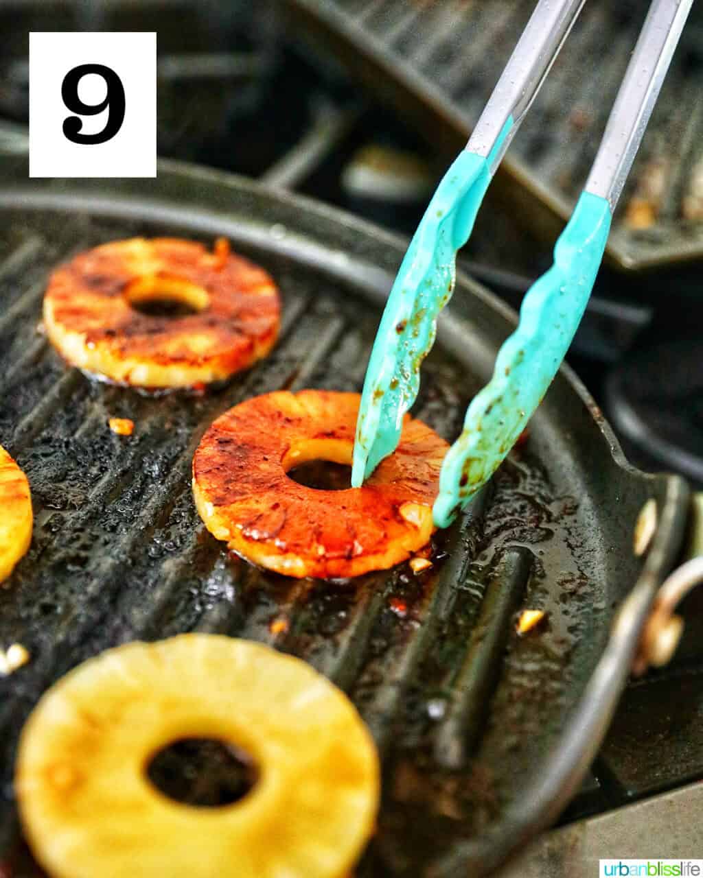 grilling pineapples.