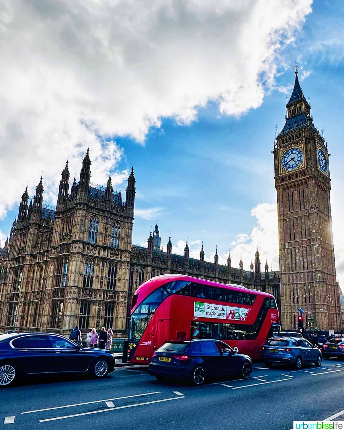 big ben and red double decker bus in london