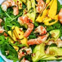 mango avocado prawn salad.