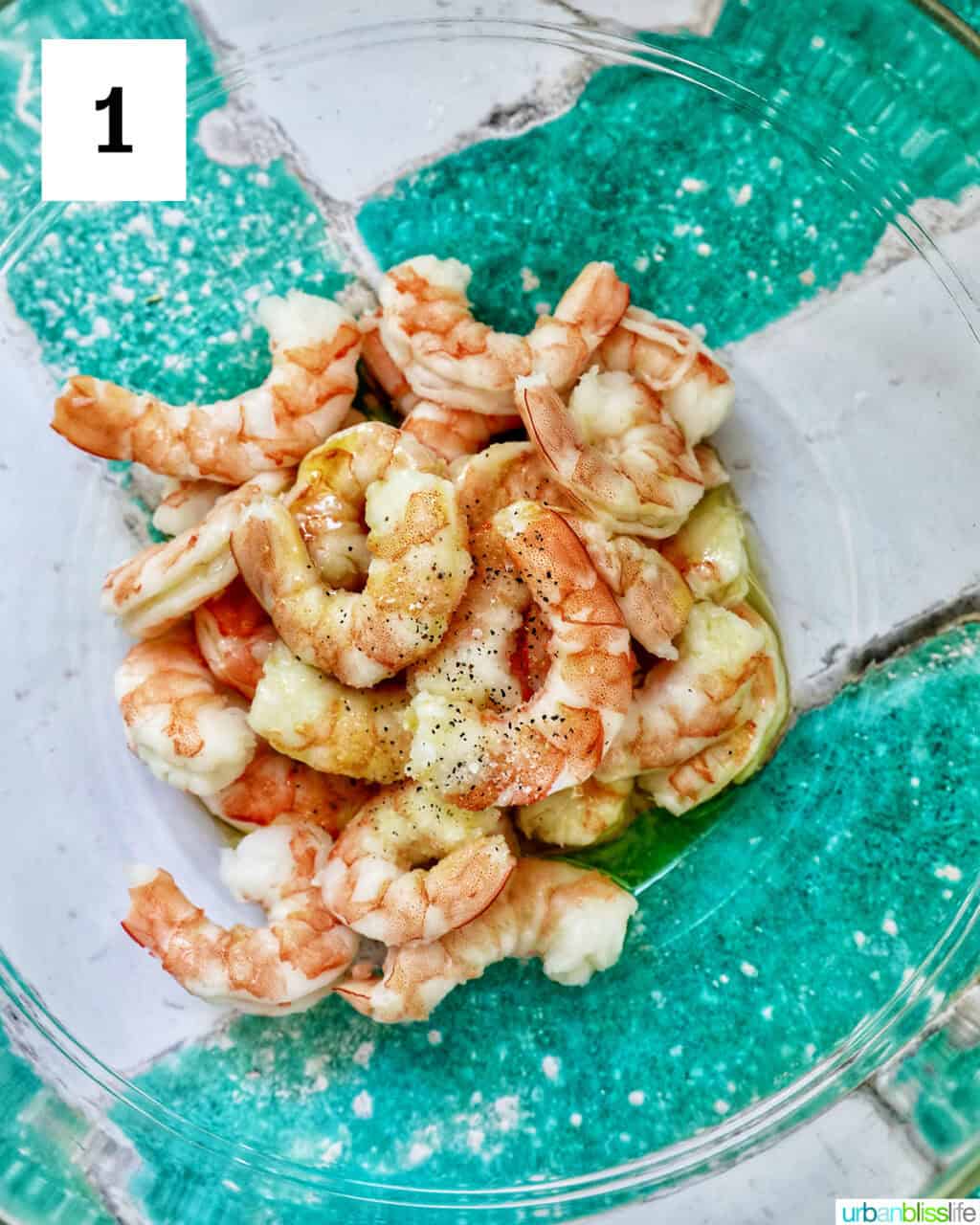 bowl of prawns.
