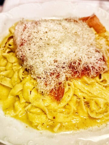 Tagliatelle pasta at Via Carota restaurant in New York City.