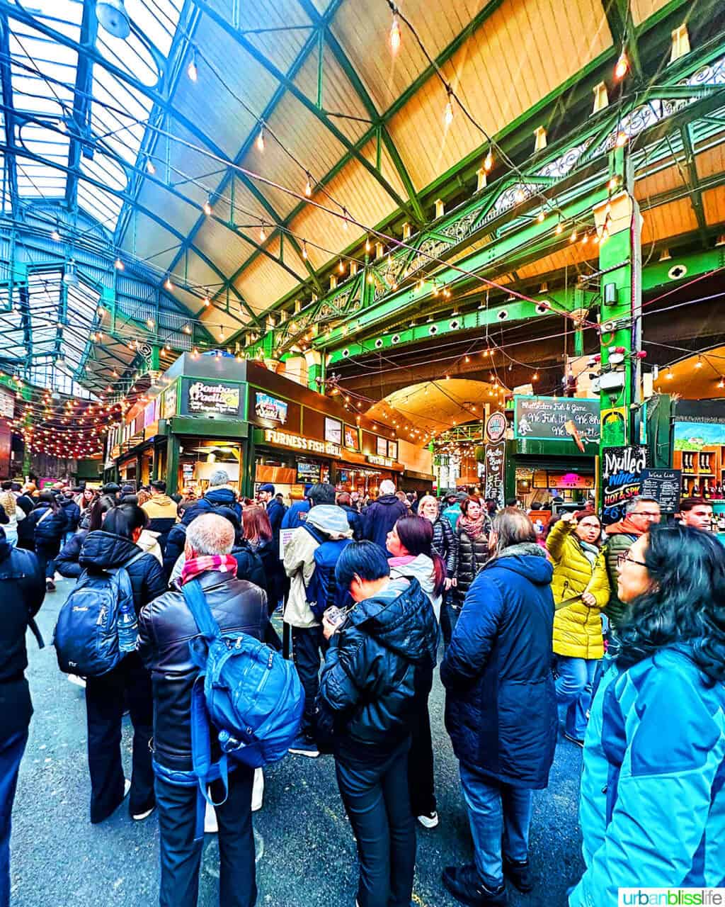 crowd at borough market london