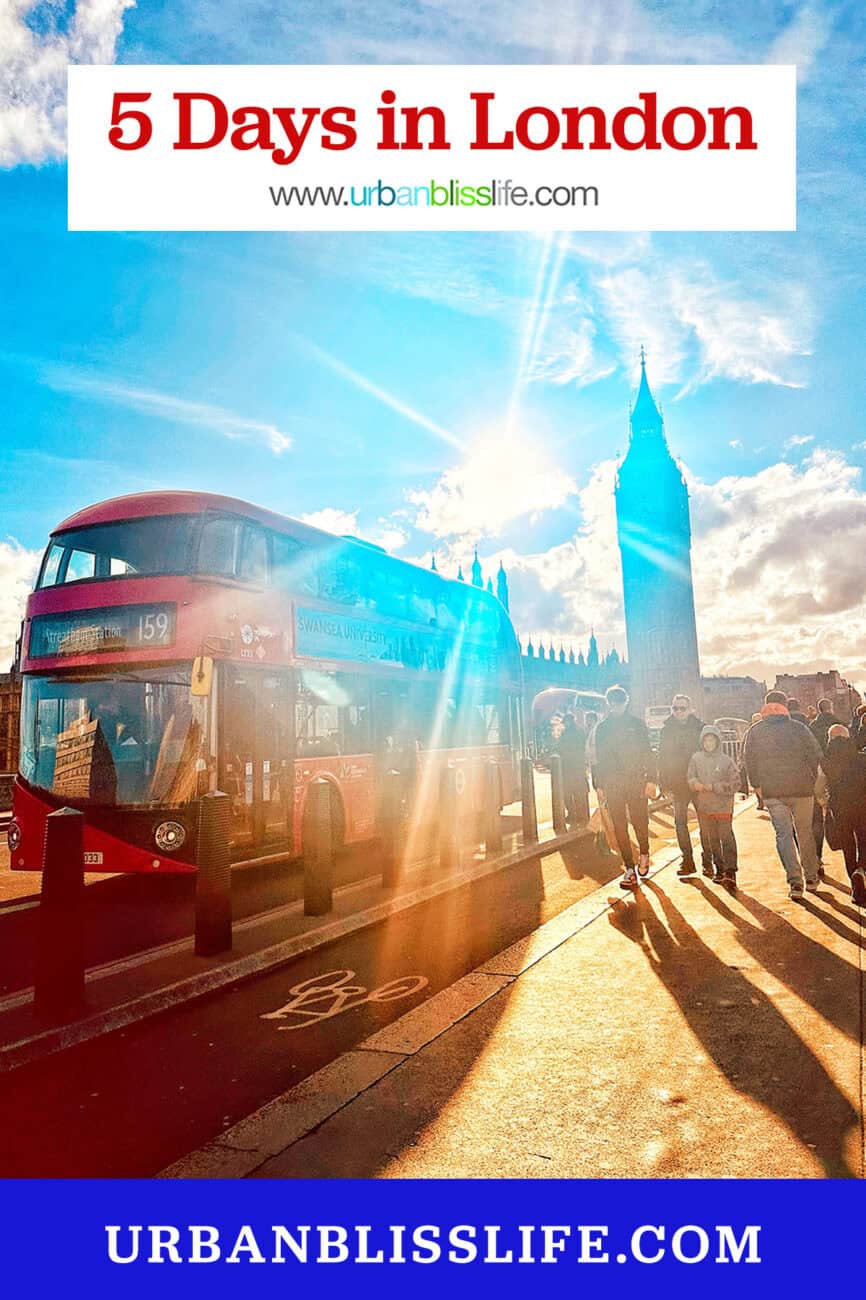 big ben in london with double-decker bus and text overlay