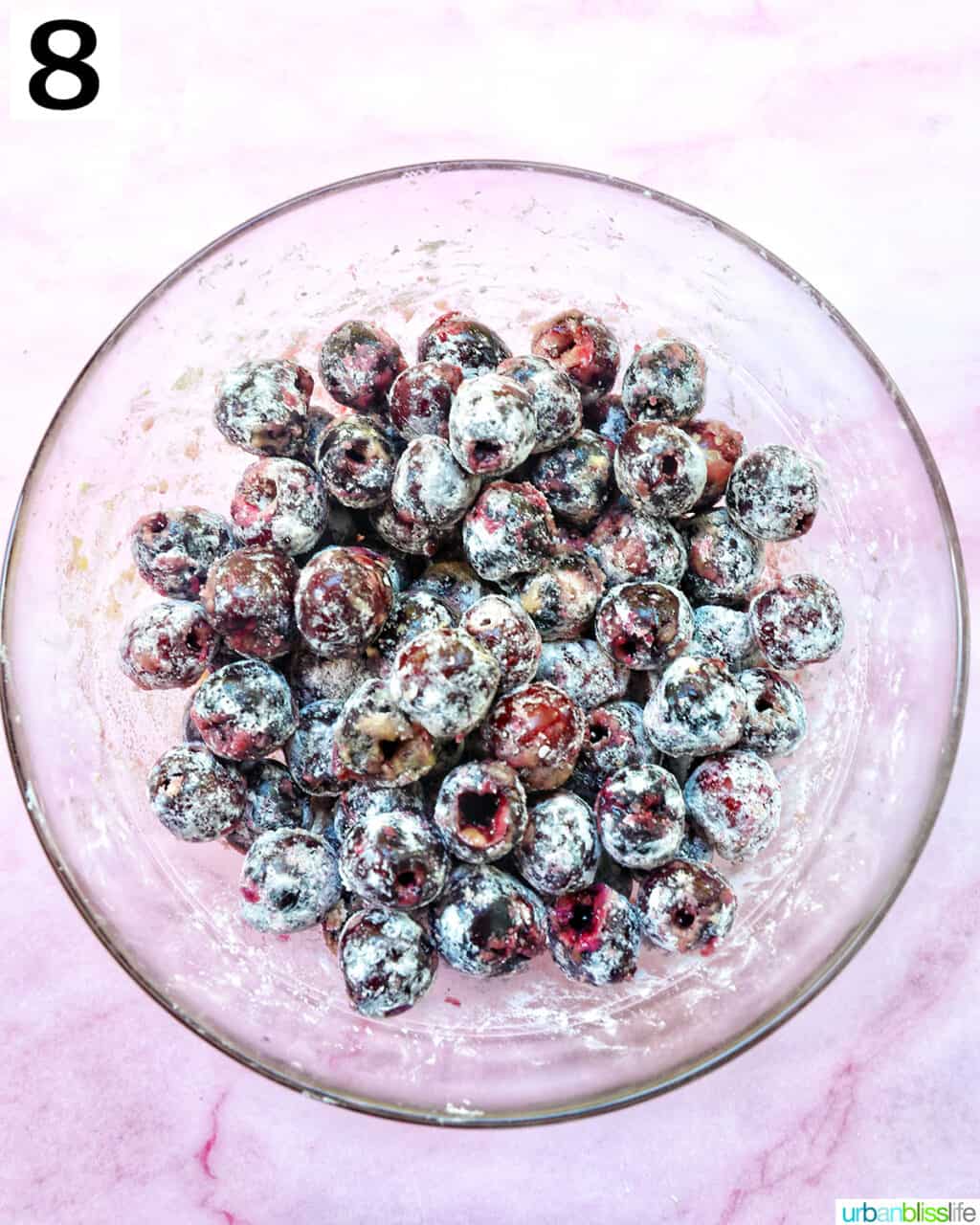cherry filling in a glass bowl.