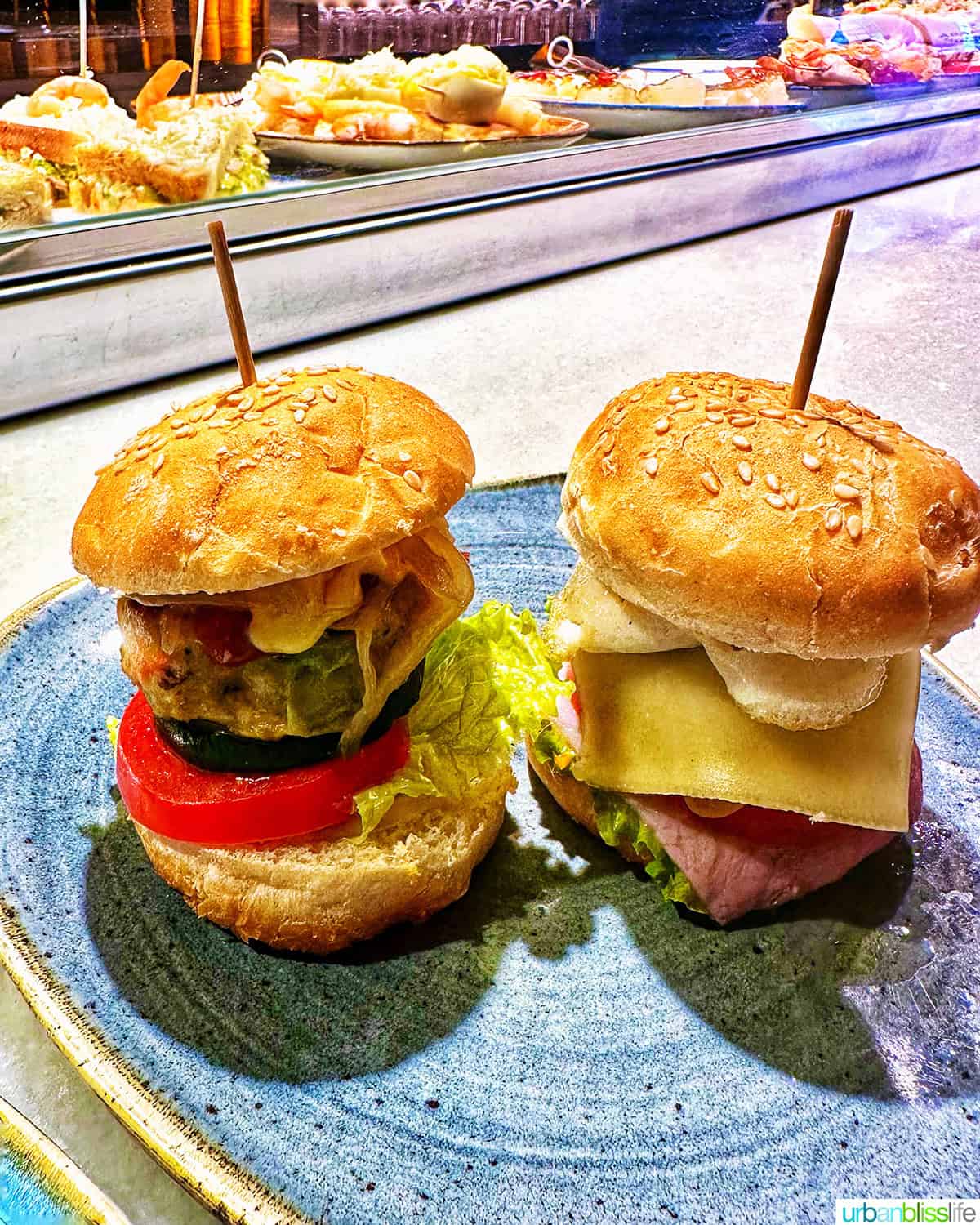 pintxos burgers at abanda restaurant in bilbao