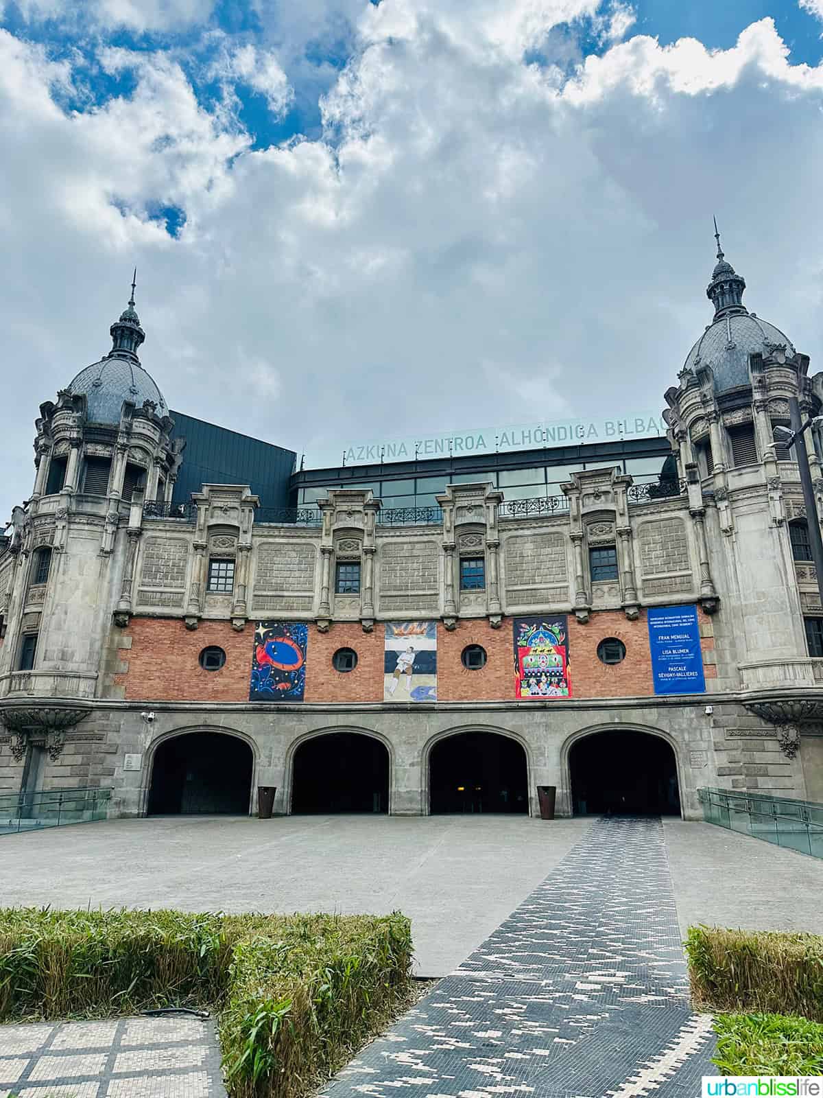 Azkuna Zentroa cultural building in downtown Bilbao Spain
