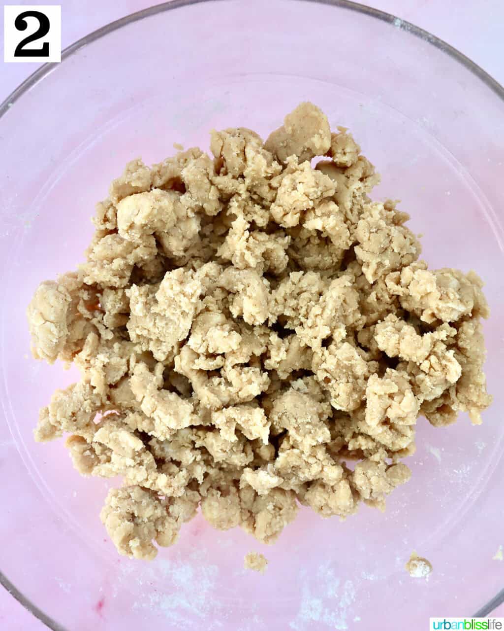 crumb topping mixture in a bowl.