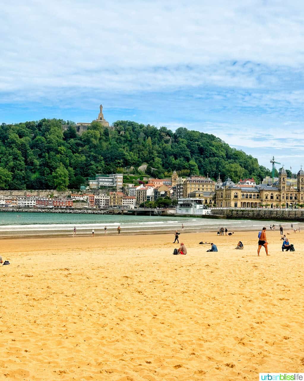 la concha beach in san sebastian spain