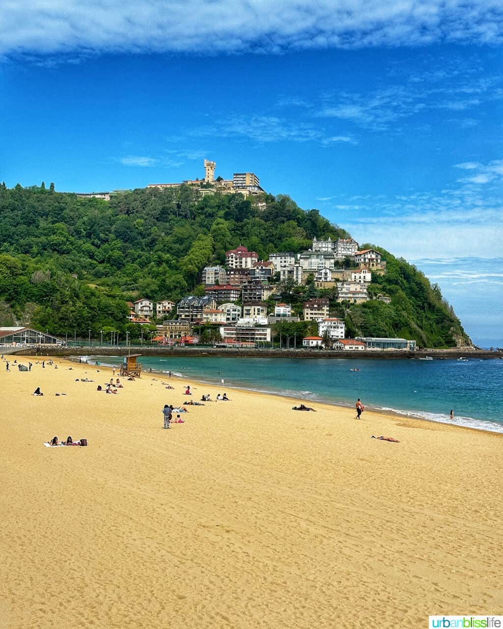 la concha beach in san sebastian spain