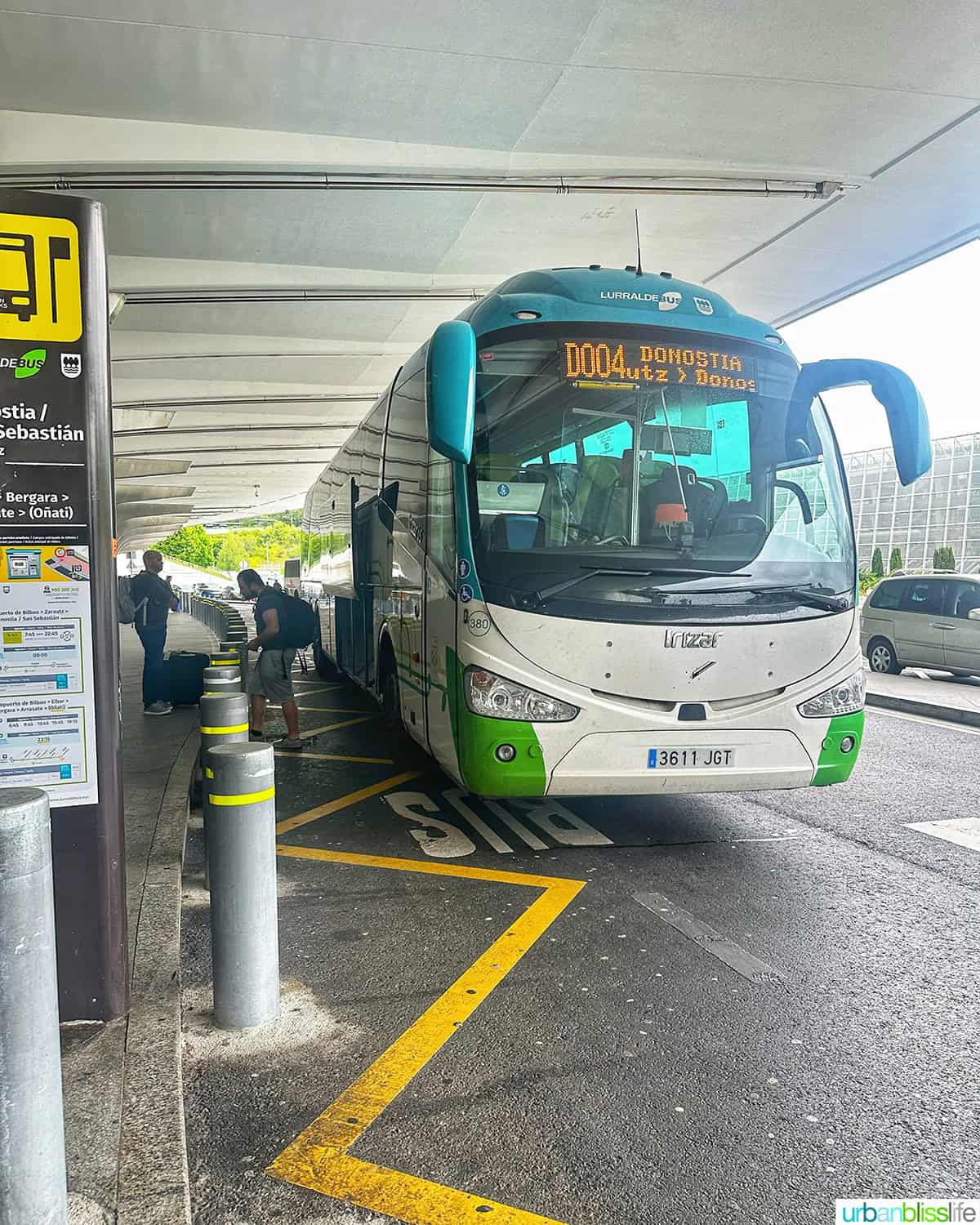 bus from Bilbao airport to San Sebastian