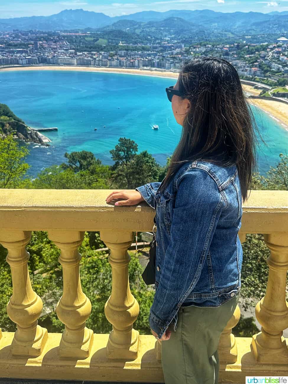 view from monte igueldo in san sebastian spain