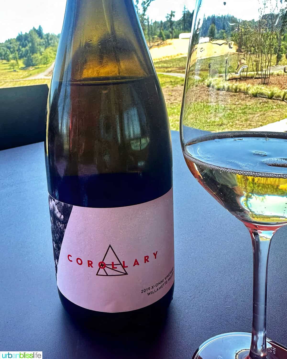 bottle of corollary 2019 x-omni sparkling wine