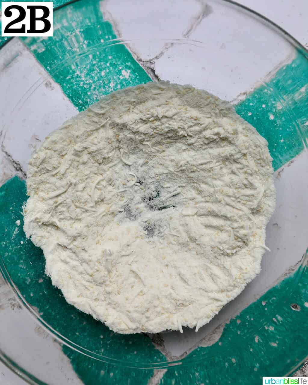 dry ingredients for batter in a bowl.