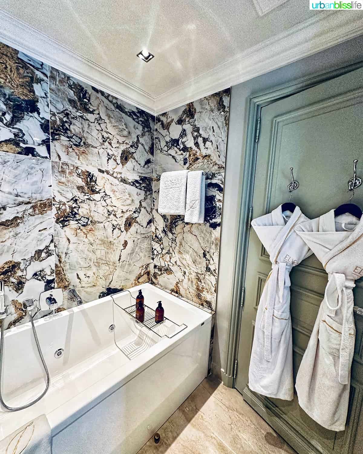 bathroom at hotel elysia in paris