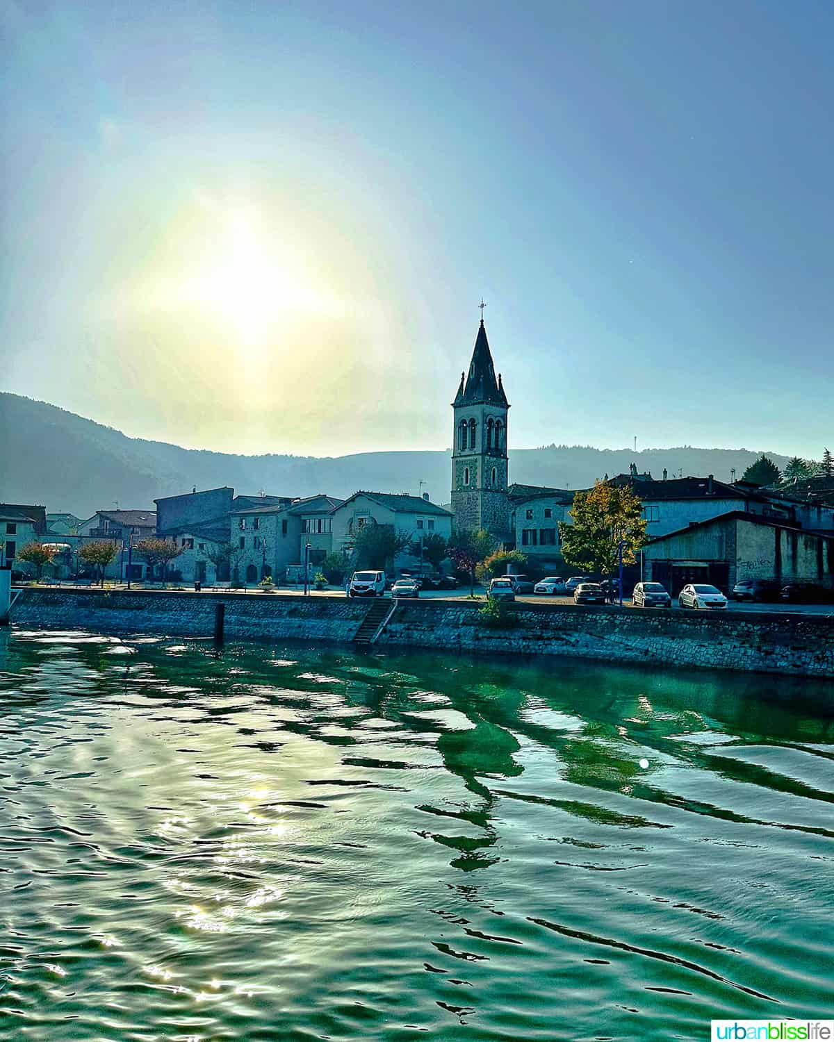 church along the rhone river