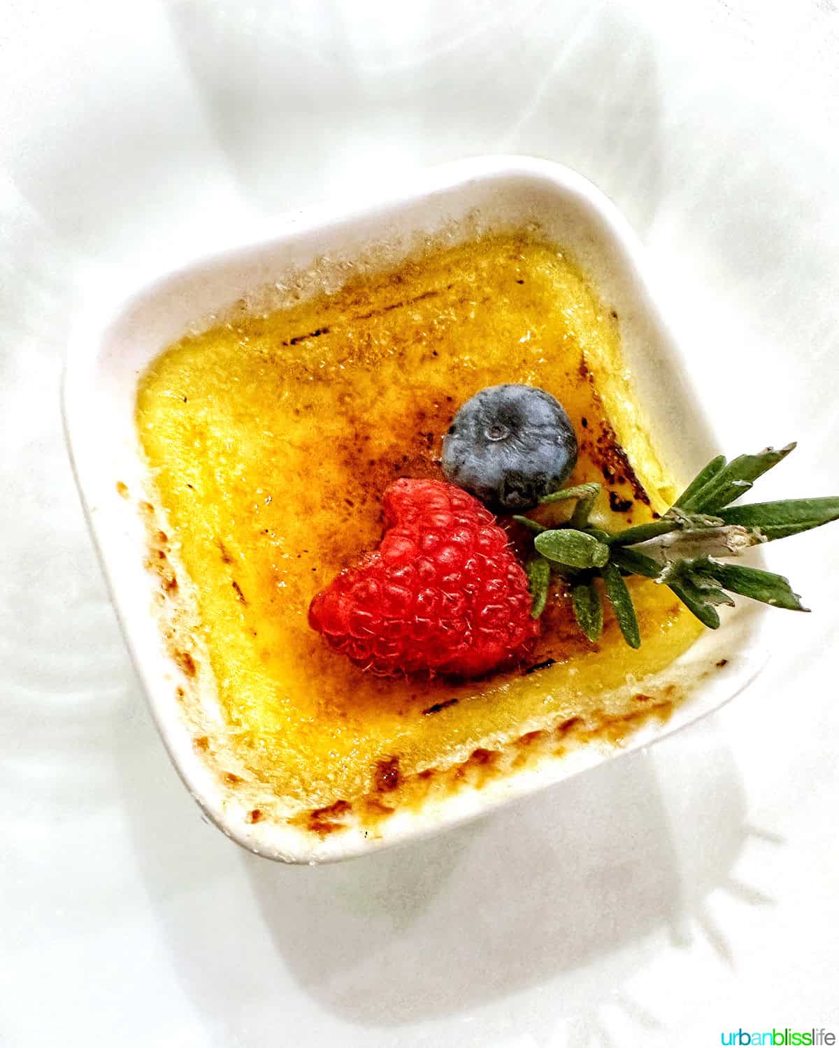bowl of creme brulee.