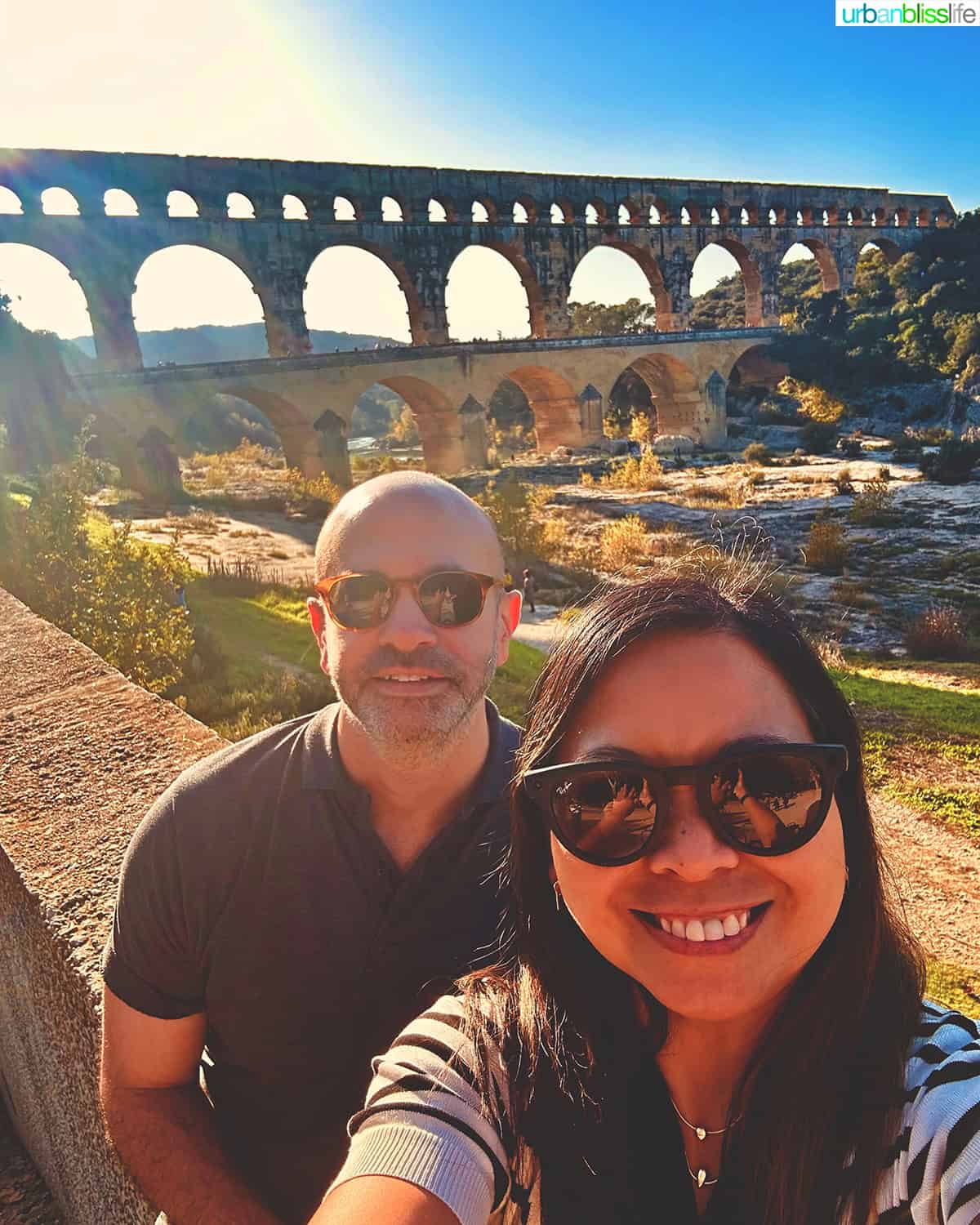 marlynn and alain at pont du gard
