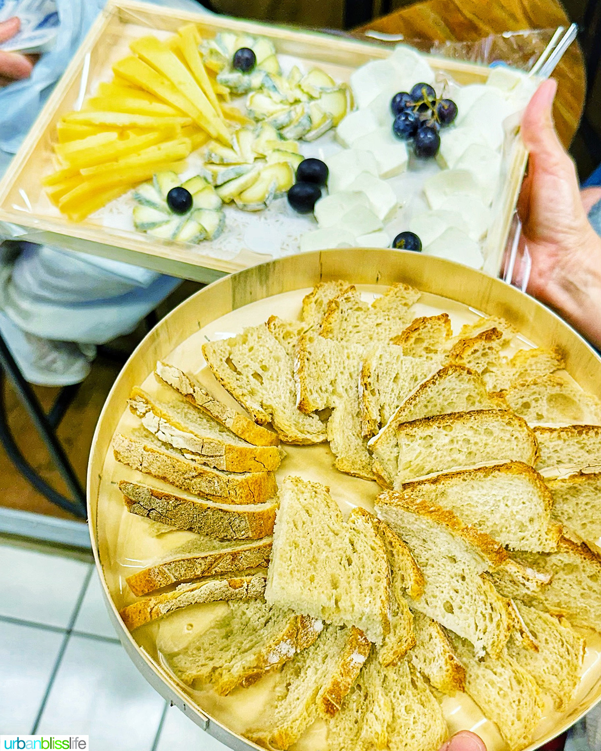 cheese and bread slices