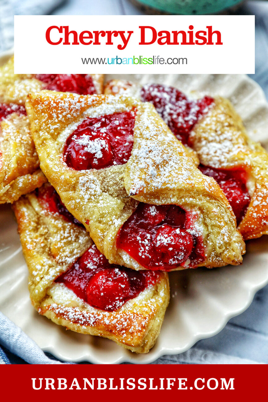 cherry danishes with title text overlay.