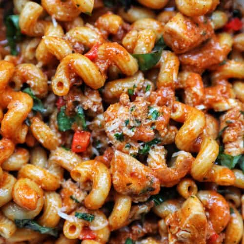 chorizo chicken pasta.