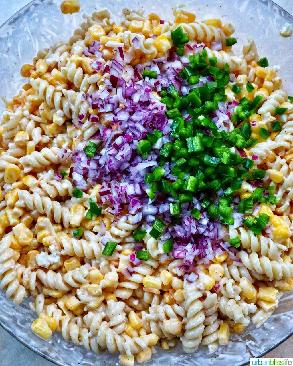 Mexican street corn pasta salad.