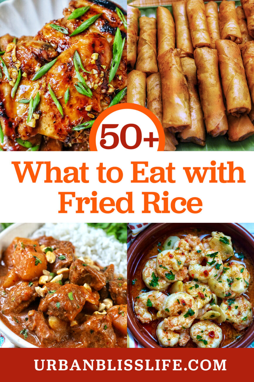 Thai lemongrass chicken, lumpia, slow cooker massaman curry, spanish prawns with title text overlay.