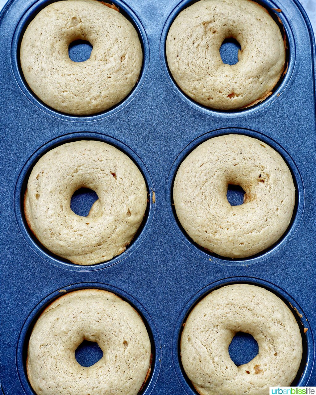 churro donut batter in donut pan.