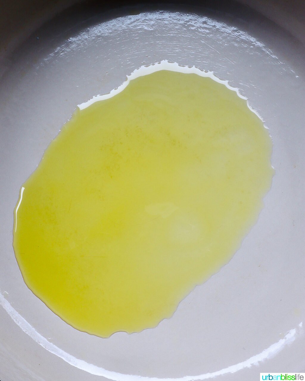 olive oil in a pan.