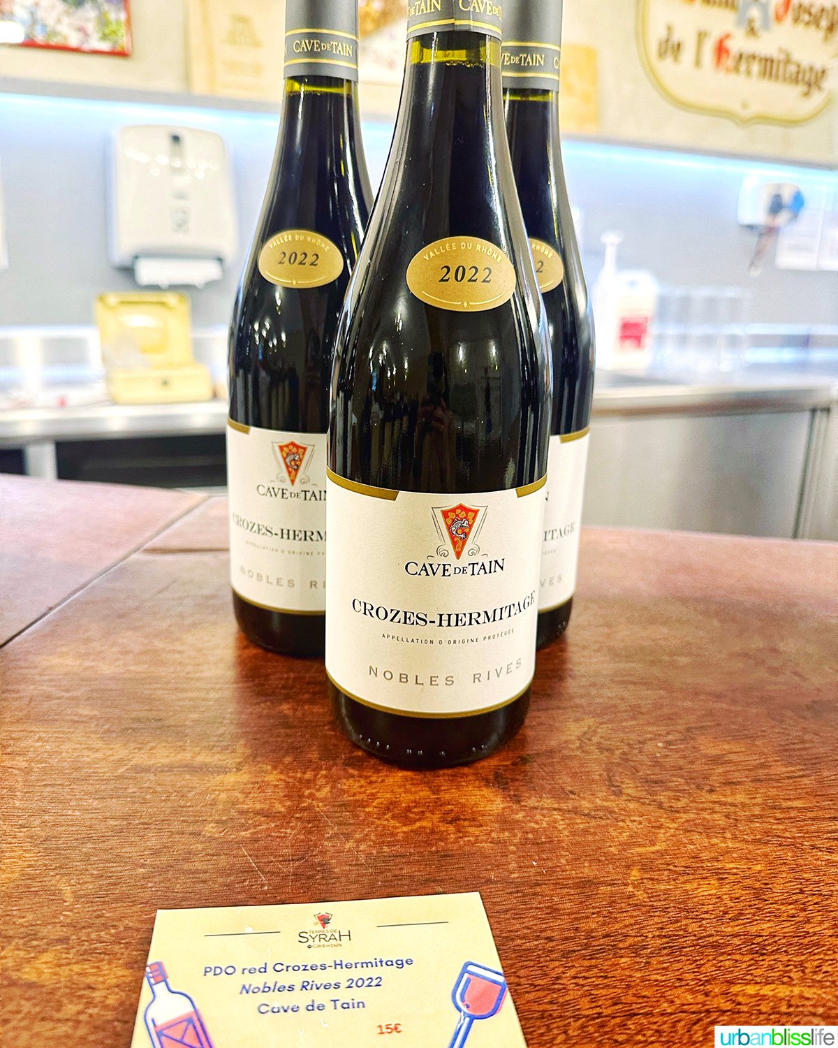 bottles of crozes-hermitage syrah