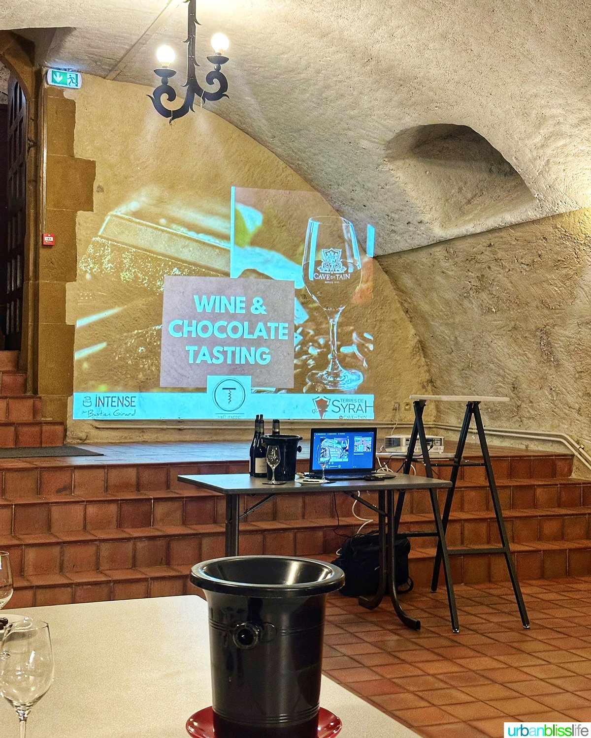 wine and chocolate tasting in tournon, france