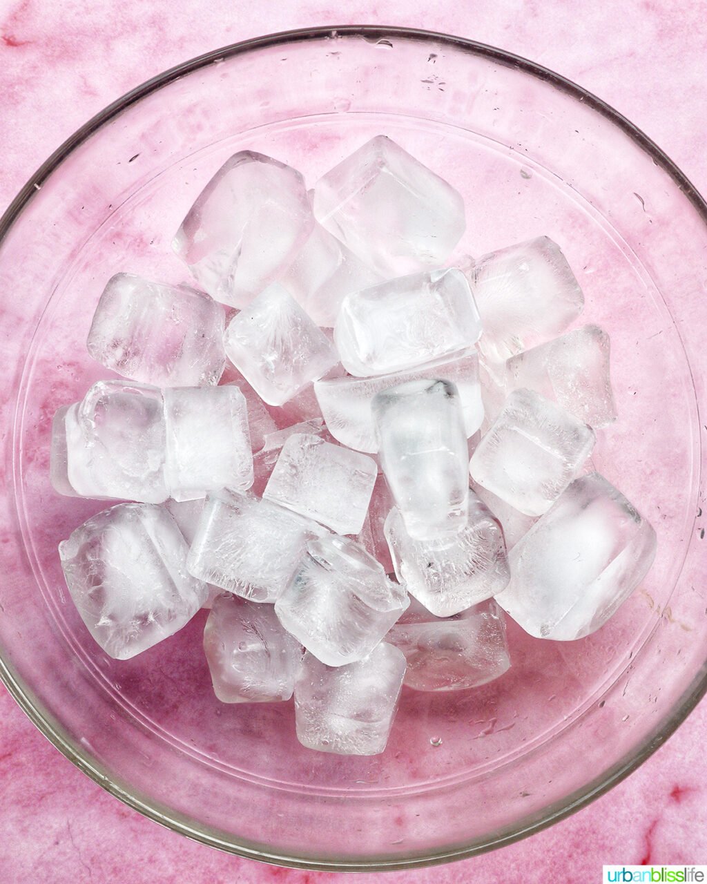 bowl of ice.