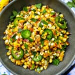 bowl of charred corn salad.