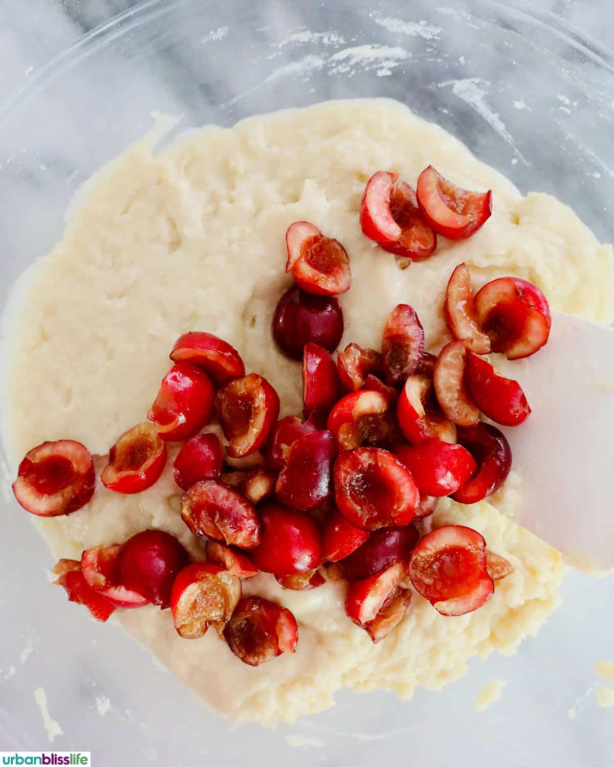 cherry muffin batter.