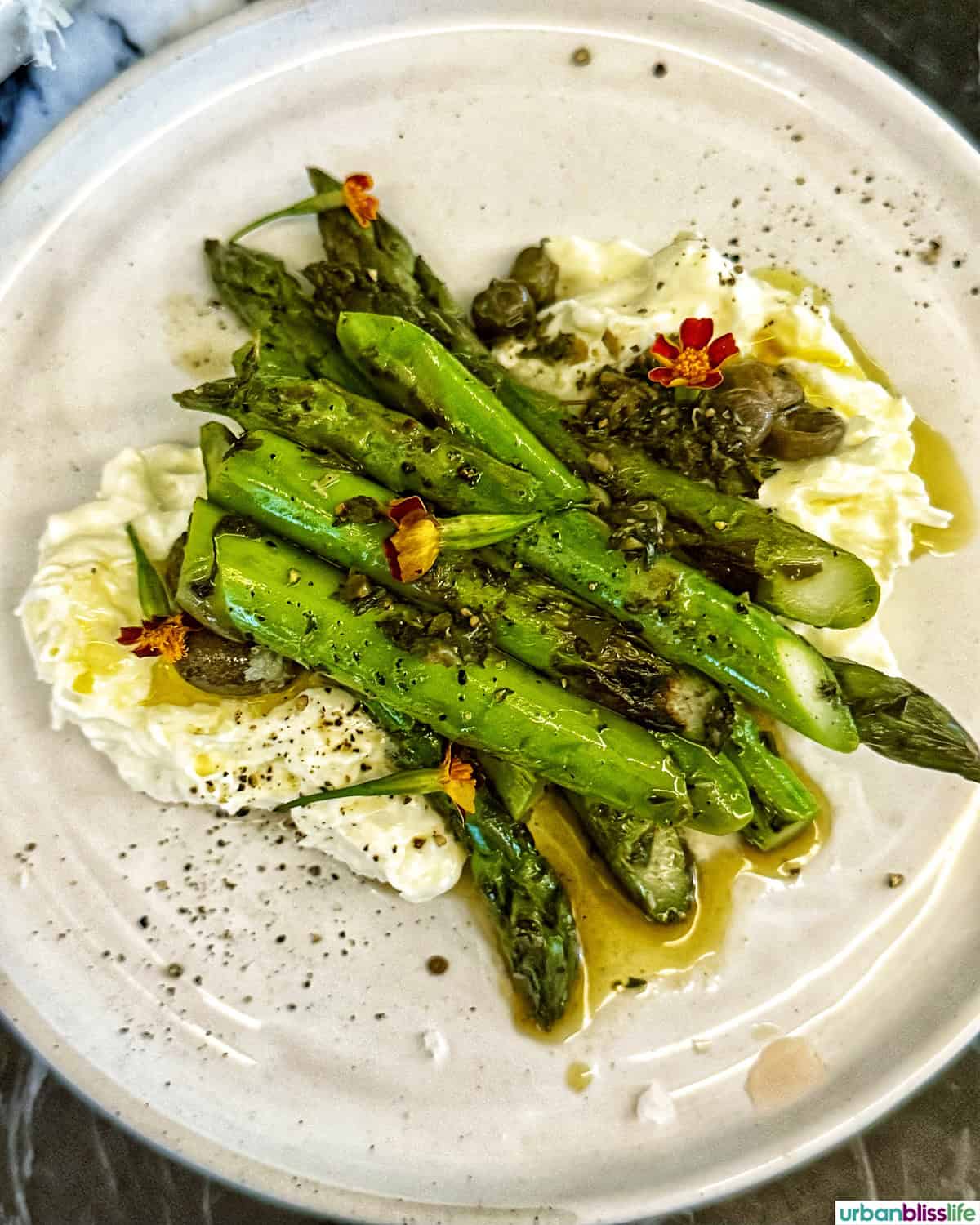asparagus at Elena Restaurant in Montreal, Canada.