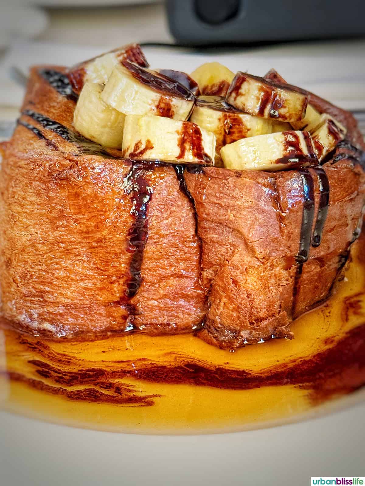banana french toast at Lemeac restaurant in Montreal, Canada.