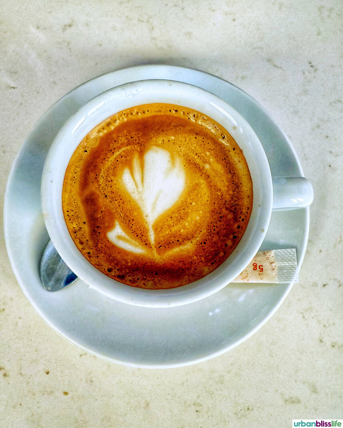cortado coffee at Lemeac restaurant in Montreal, Canada.