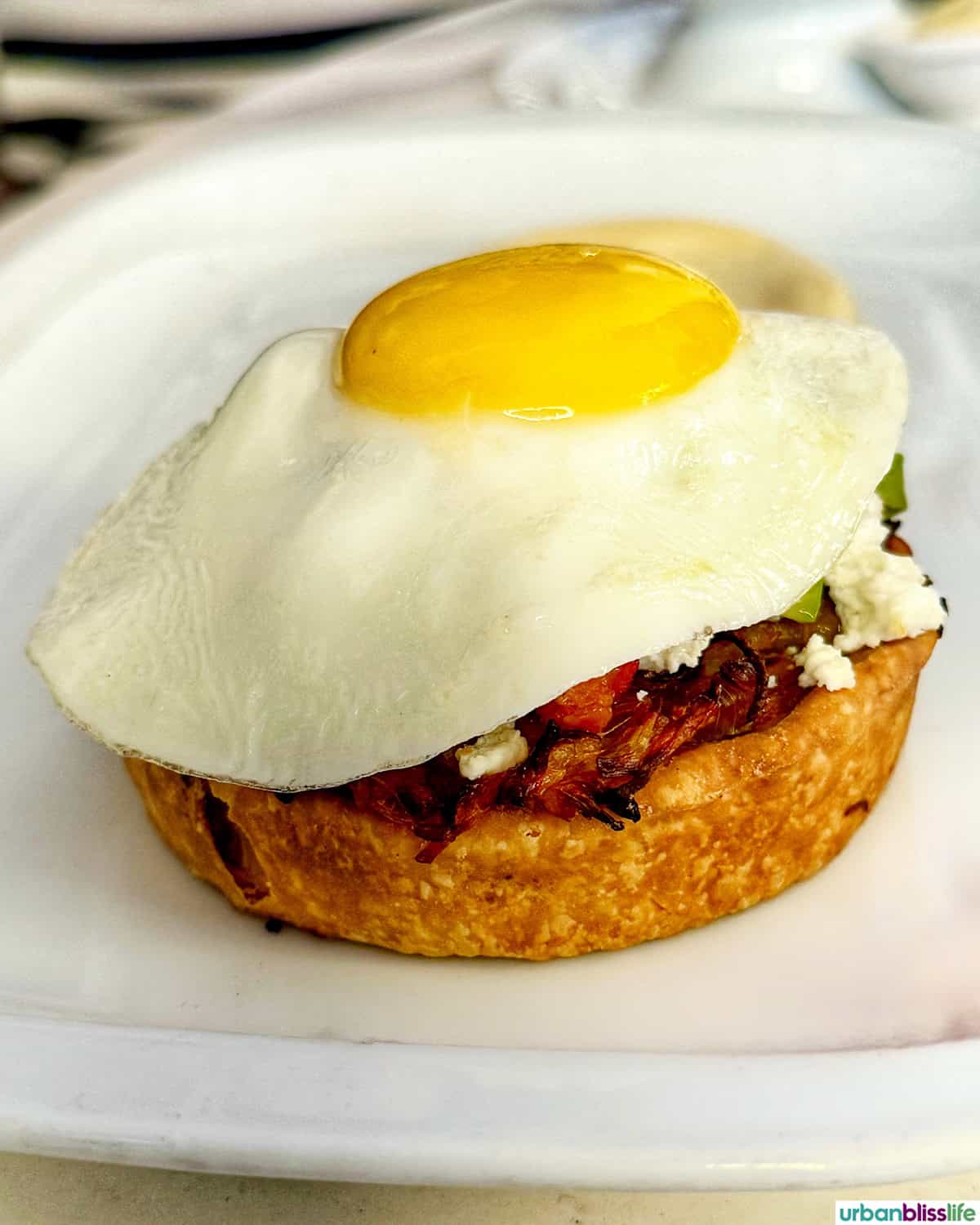 egg sandwich at Lemeac restaurant in Montreal, Canada.