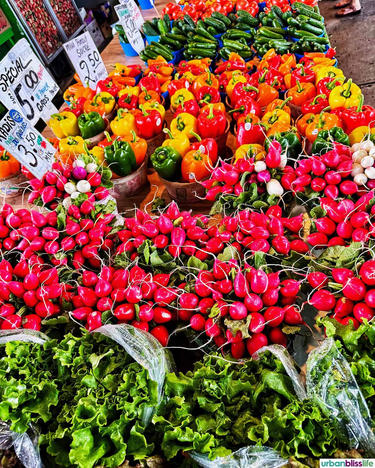 fresh produce at Marche Jean-Talon.