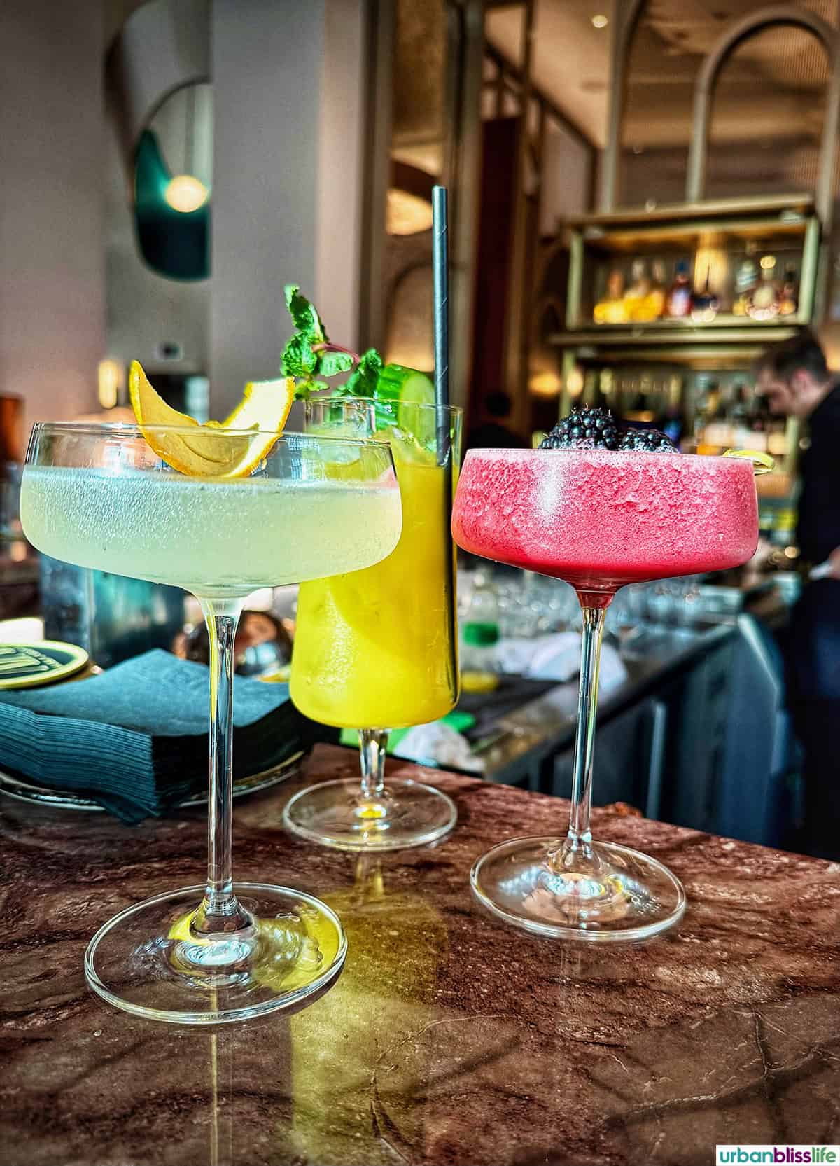 cocktails at NINI salon and bar.
